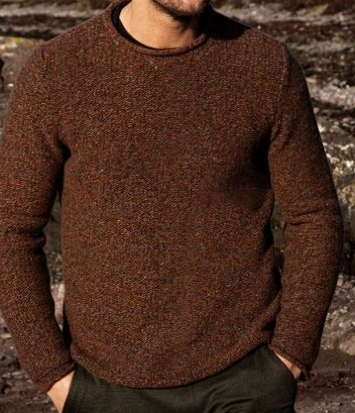 Pull à col bouloté mixte