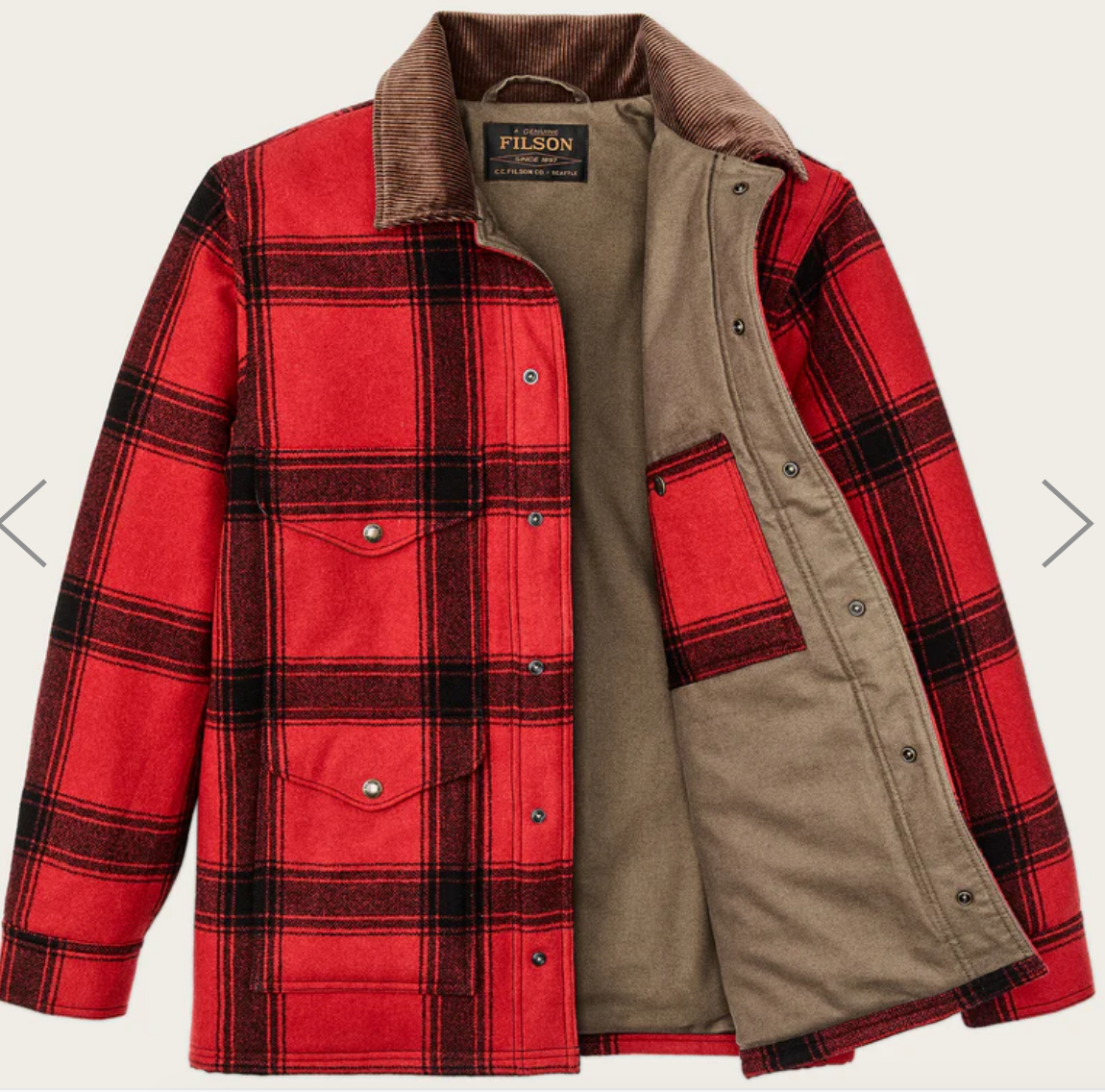 Veste Spokane Cruiser isolante en Laine Mackinaw