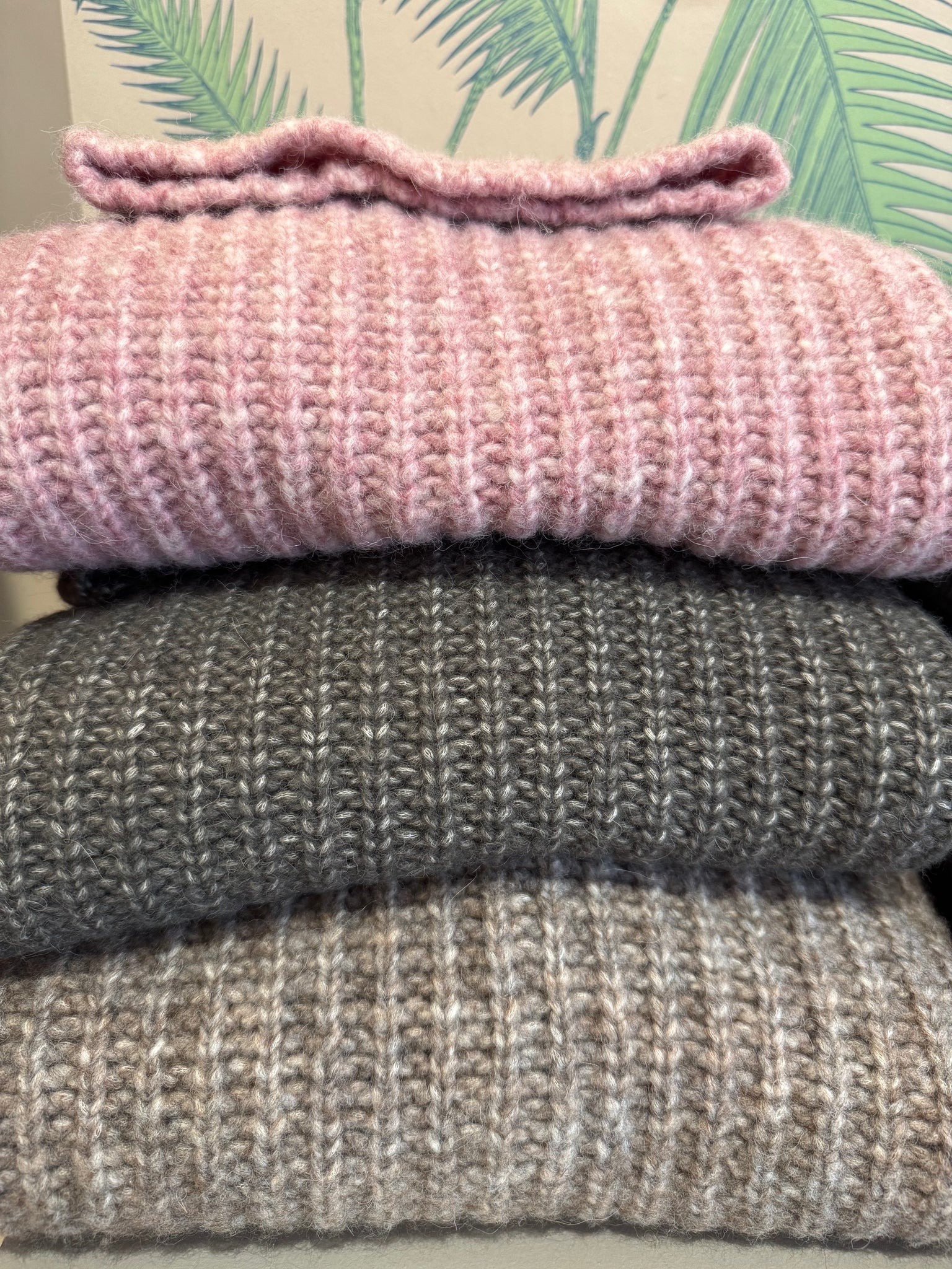 Pull Boxy Ribbed Polo Neck