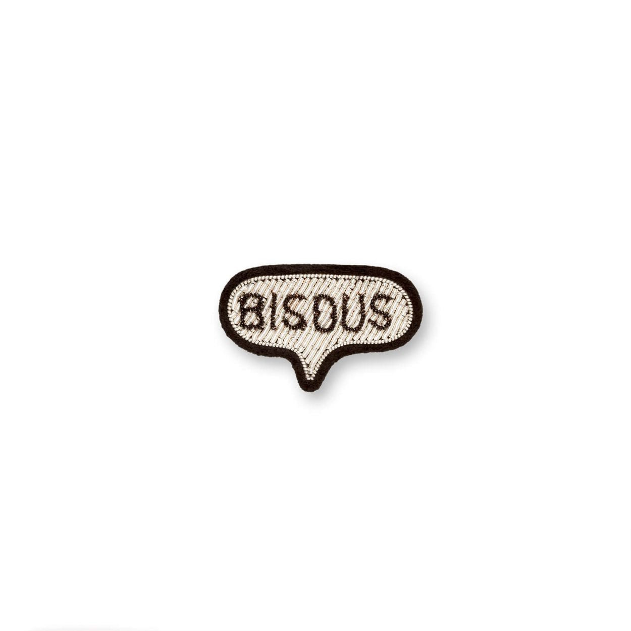 Broche Bisous argent