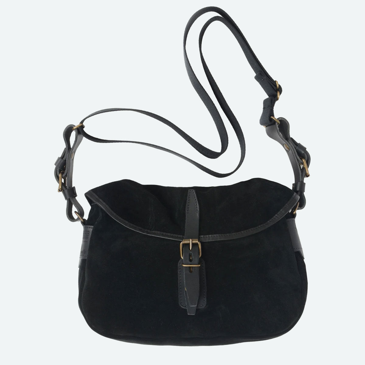 Musette du Pêcheur - Cuir velours - XS- Noir