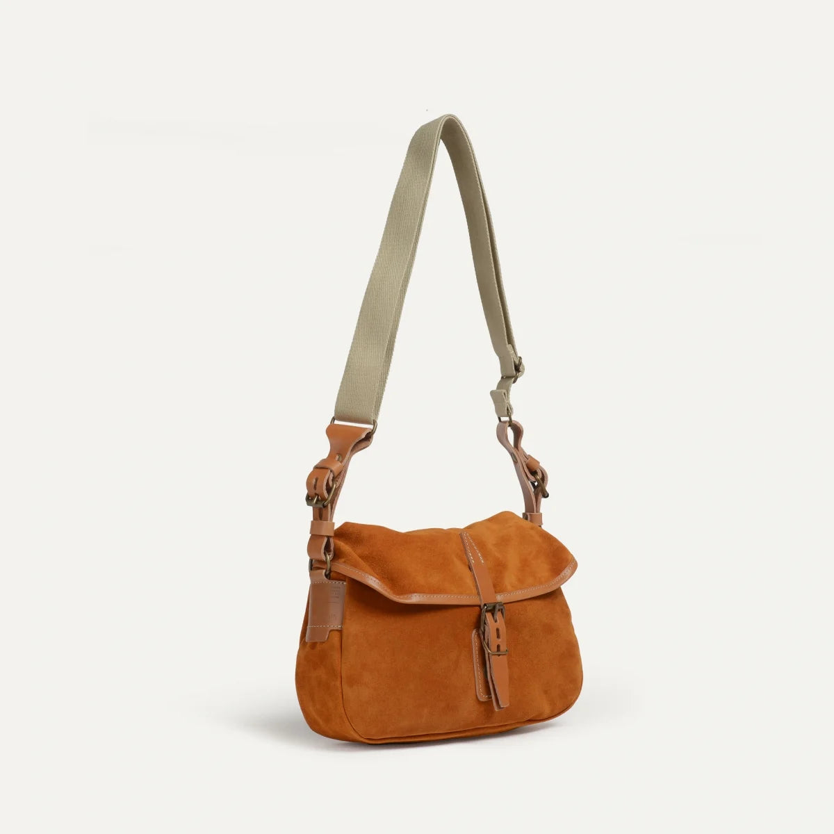 Musette du Pêcheur - Cuir velours Ocre - XS