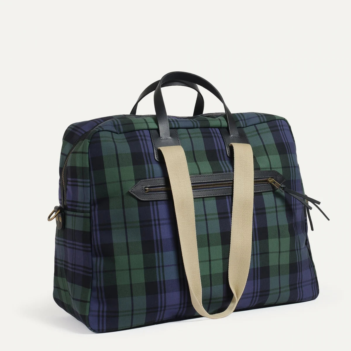 Sac de voyage missak - tartan bleu marine et vert