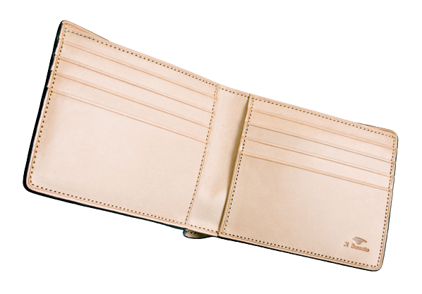 Portefeuille à deux volets pour cartes et billets - naturel