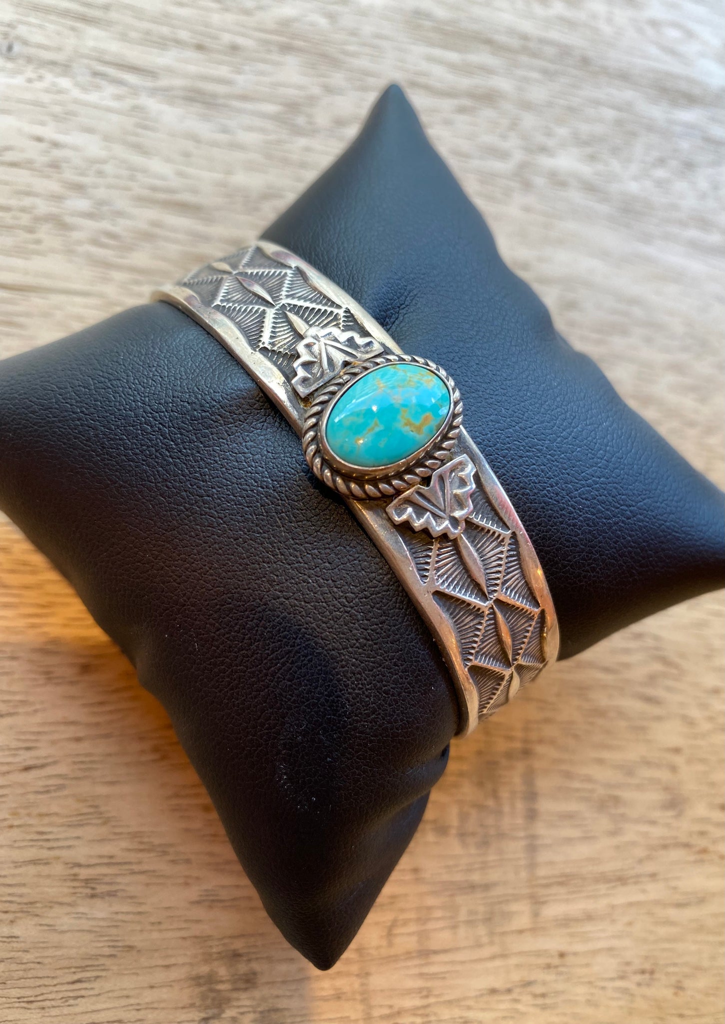Bracelet Navajo Vintage- Argent sterling et turquoise